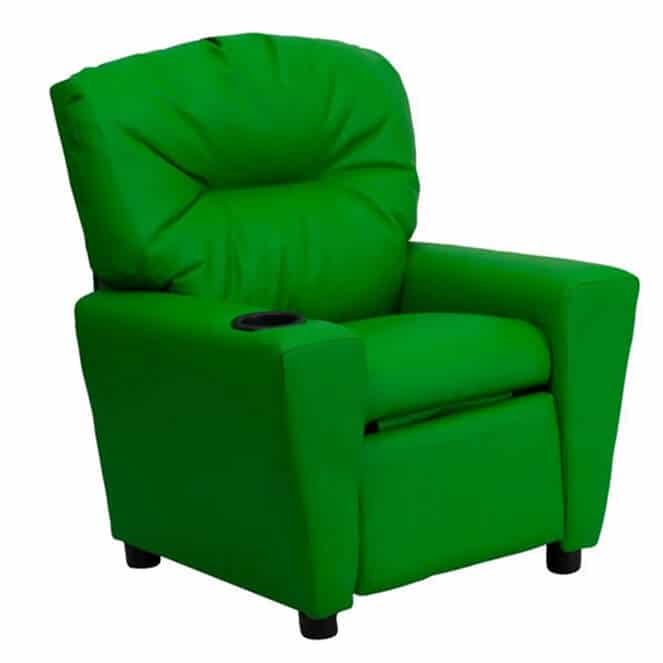 Flash Furniture Contemporary Green Vinyl Kids Recliner